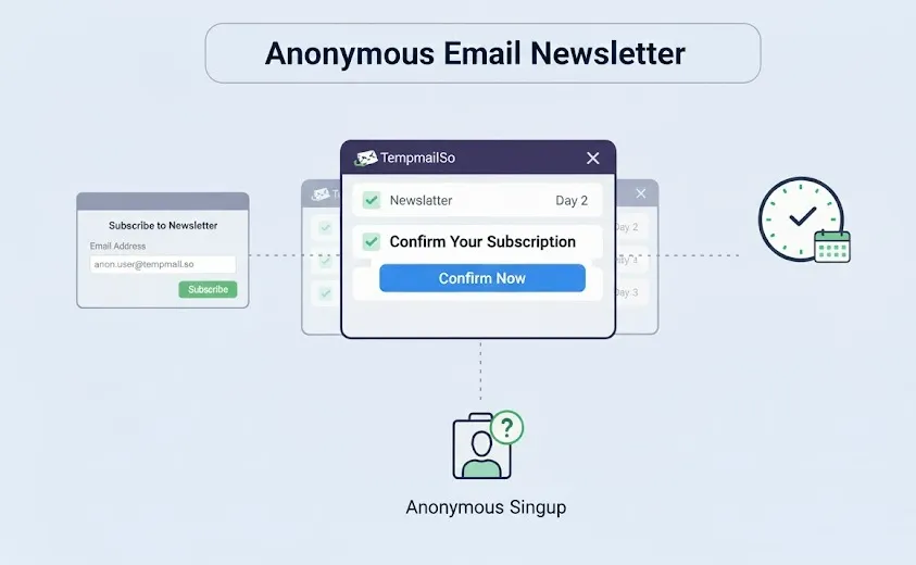 ايميل مجهول لتسجيل النشرات الإخبارية