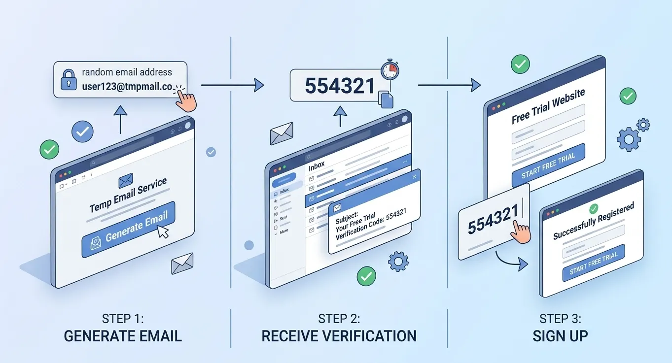 Cluttered email inbox filled with marketing emails from free trial signups